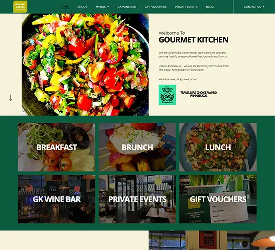 restaurant website example