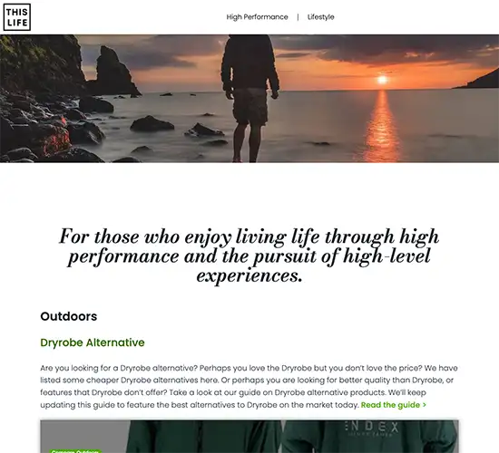 lifestyle blog design example
