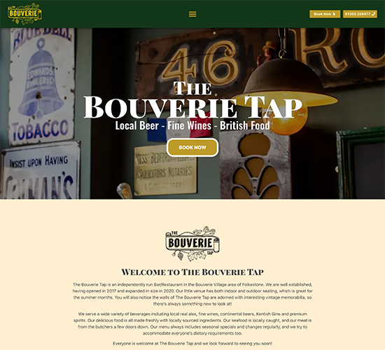 the bouverie tap website